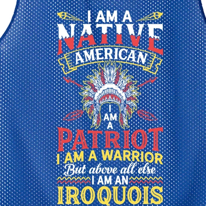 I Am Patriot Iroquois Native Pride American Indian Tribe Gift Mesh Reversible Basketball Jersey Tank