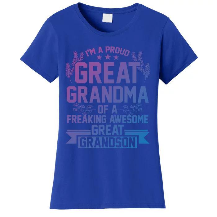 Im A Proud Grandma Of A Grandson Grandson Gift Women's T-Shirt