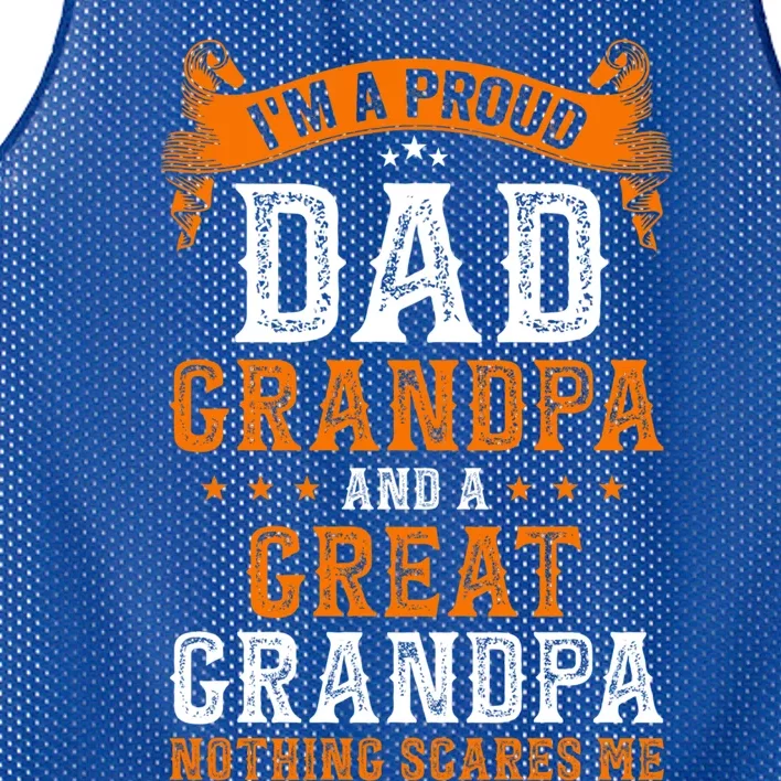 Im A Proud Dad Great Grandpa Greatest Dad Fathers Day Meaningful Gift Mesh Reversible Basketball Jersey Tank