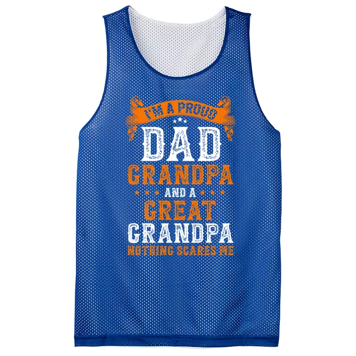 Im A Proud Dad Great Grandpa Greatest Dad Fathers Day Meaningful Gift Mesh Reversible Basketball Jersey Tank