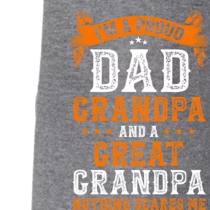 Im A Proud Dad Great Grandpa Greatest Dad Fathers Day Meaningful Gift Doggie 3-End Fleece Hoodie