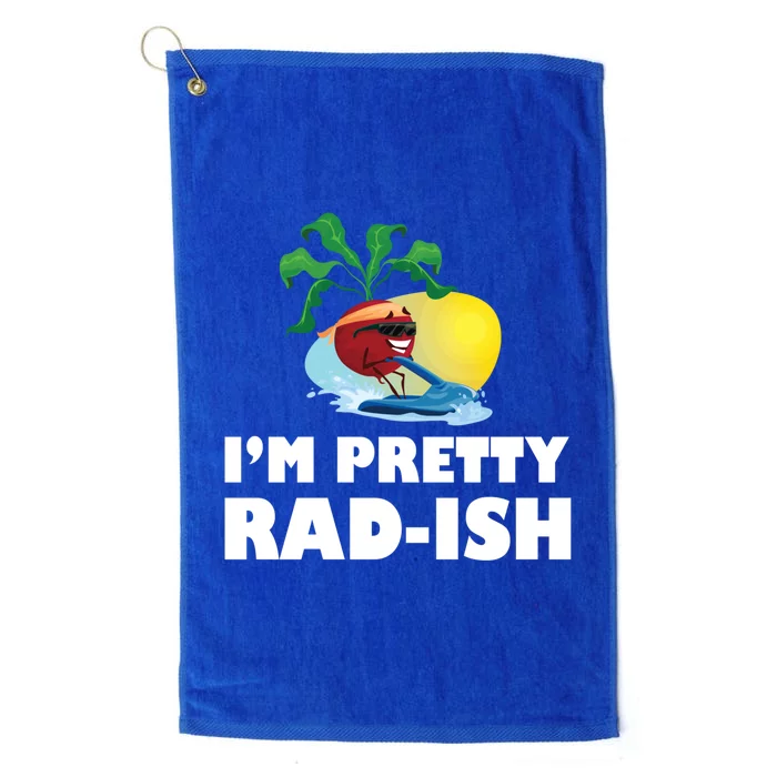 I Am Pretty Radish Cute Vegetable Lover Pun Radish Cute Gift Platinum Collection Golf Towel