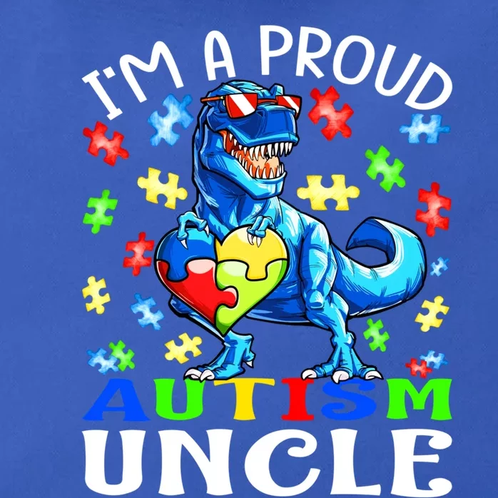 I'm A Proud Autism Uncle Dinosaur Meaningful Gift Zip Tote Bag