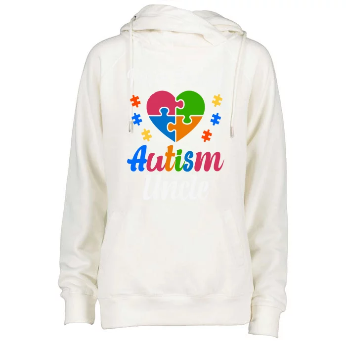 I'm A Proud Autism Uncle Cute Gift Womens Funnel Neck Pullover Hood