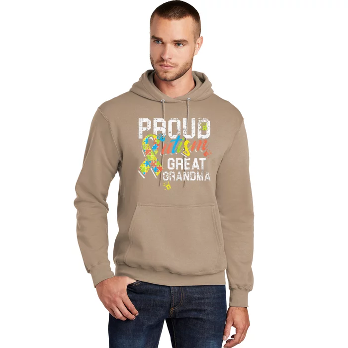 I'm A Proud Autism Grandma Puzzle Ribbon Autistic Awareness Hoodie