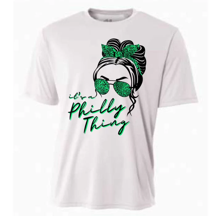 IT'S A PHILLY THING | Its A Philadelphia Thing Girl Bun Cooling Performance Crew T-Shirt