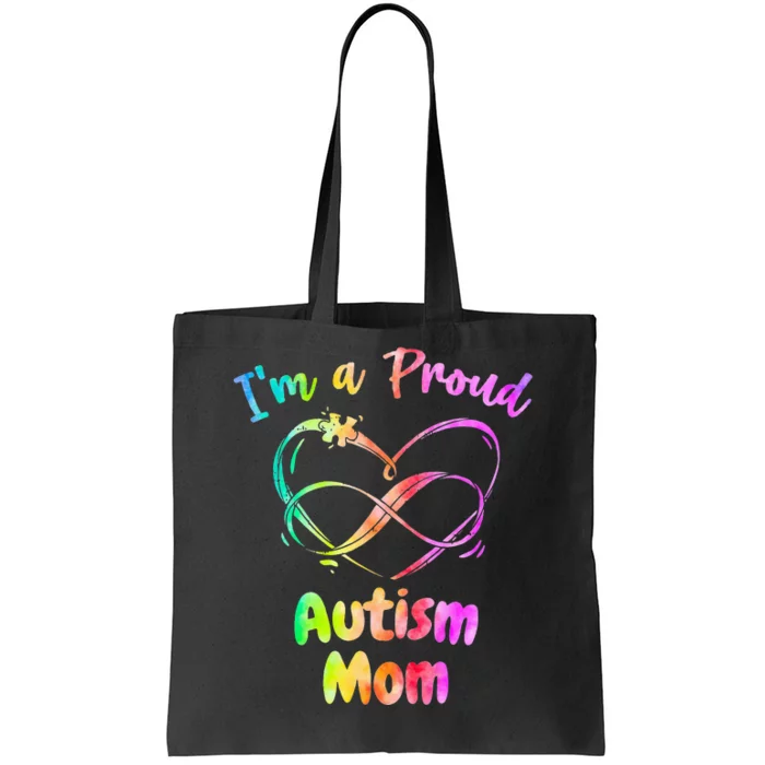 I’m a Proud Autism Mom Puzzle Heart Tote Bag