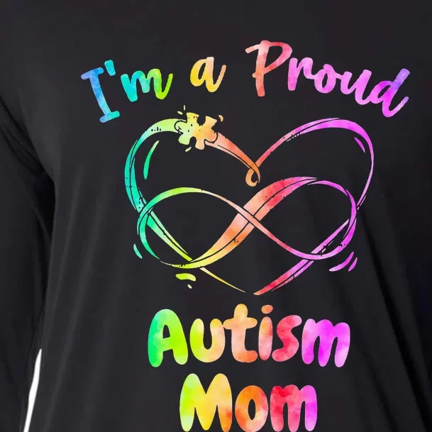 I’m a Proud Autism Mom Puzzle Heart Cooling Performance Long Sleeve Crew