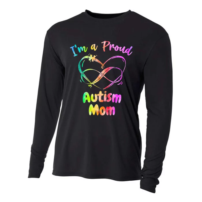 I’m a Proud Autism Mom Puzzle Heart Cooling Performance Long Sleeve Crew