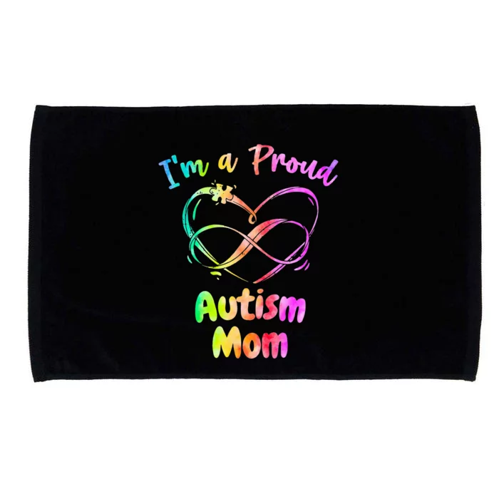 I’m a Proud Autism Mom Puzzle Heart Microfiber Hand Towel