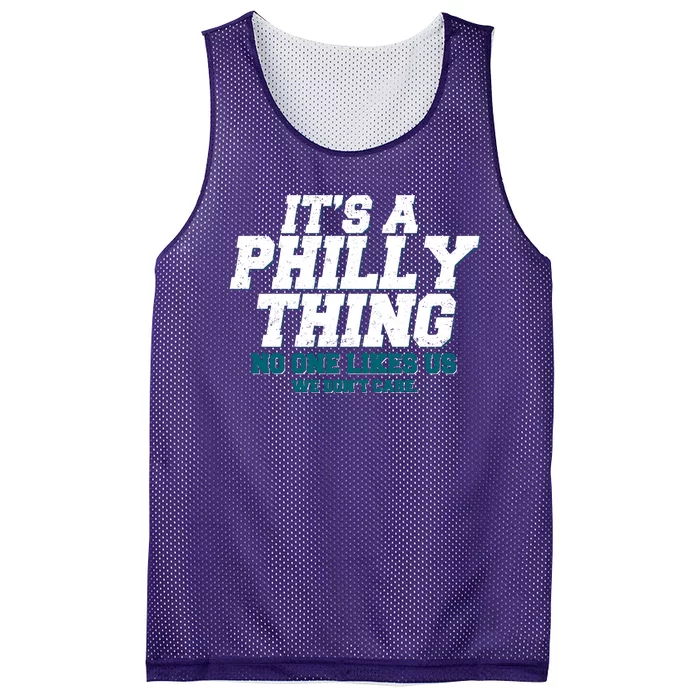 It's A Philly Thing No One Likes Us We Don't Care Football Fan Mesh Reversible Basketball Jersey Tank