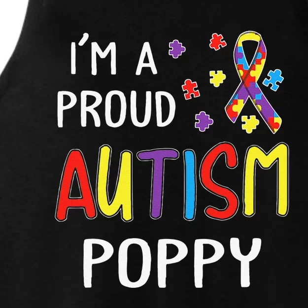 I'm A Proud Autism Poppy Autism Awareness Ladies Tri-Blend Wicking Tank