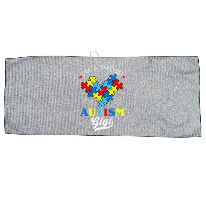 I'm A Proud Autism Gigi Autism Awareness Autistic Grandchild Large Microfiber Waffle Golf Towel