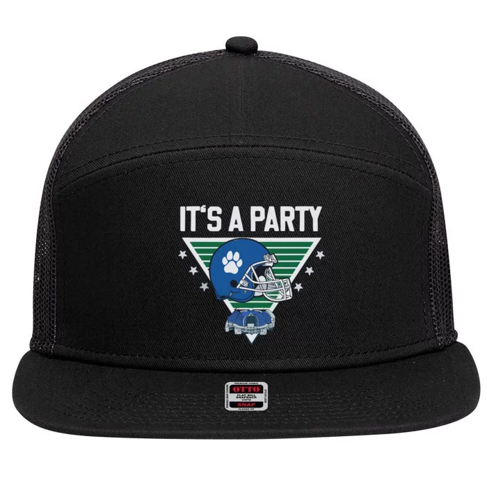 ItS A Party Helmet Vintage 7 Panel Mesh Trucker Snapback Hat