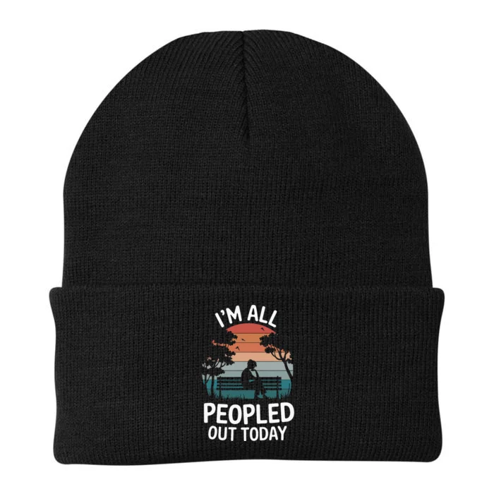 IM All Peopled Out Today Knit Cap Winter Beanie