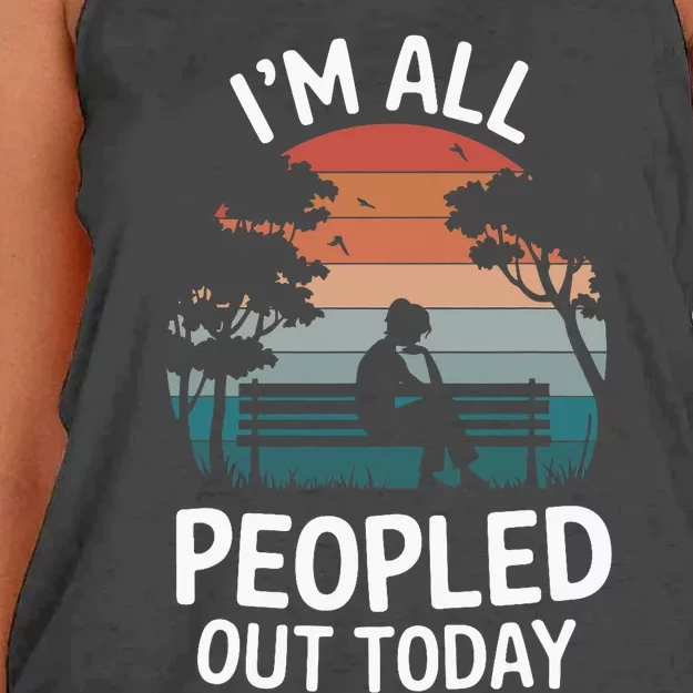 IM All Peopled Out Today Women's Knotted Racerback Tank