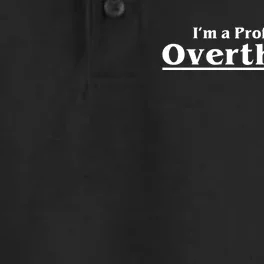 I'm A Professional Overthinker Gift Dry Zone Grid Performance Polo