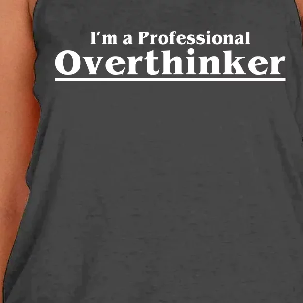 I'm A Professional Overthinker Gift Women's Knotted Racerback Tank