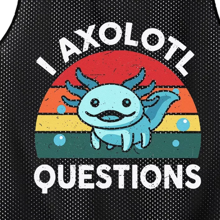 I Axolotl Questions Cute Axolotl Mesh Reversible Basketball Jersey Tank