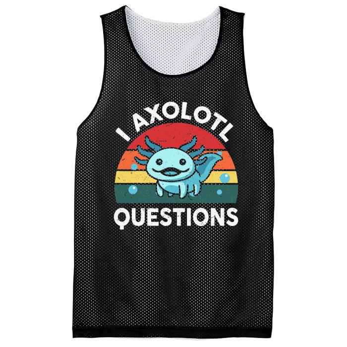 I Axolotl Questions Cute Axolotl Mesh Reversible Basketball Jersey Tank