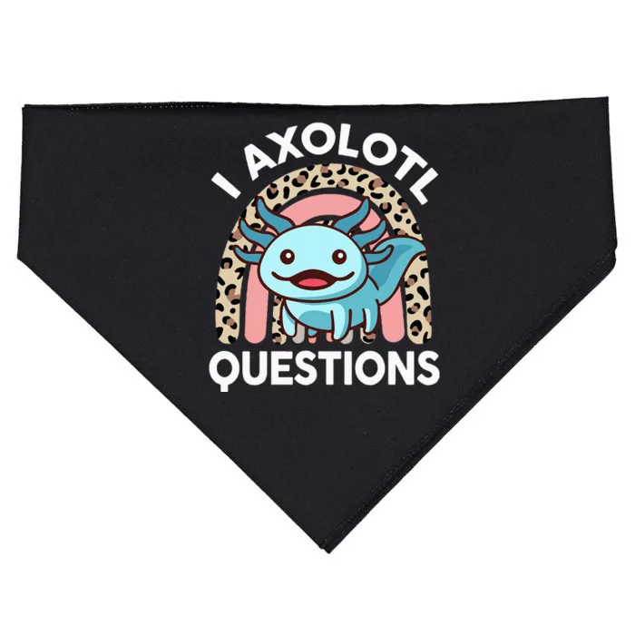 I Axolotl Questions Cute Axolotl USA-Made Doggie Bandana