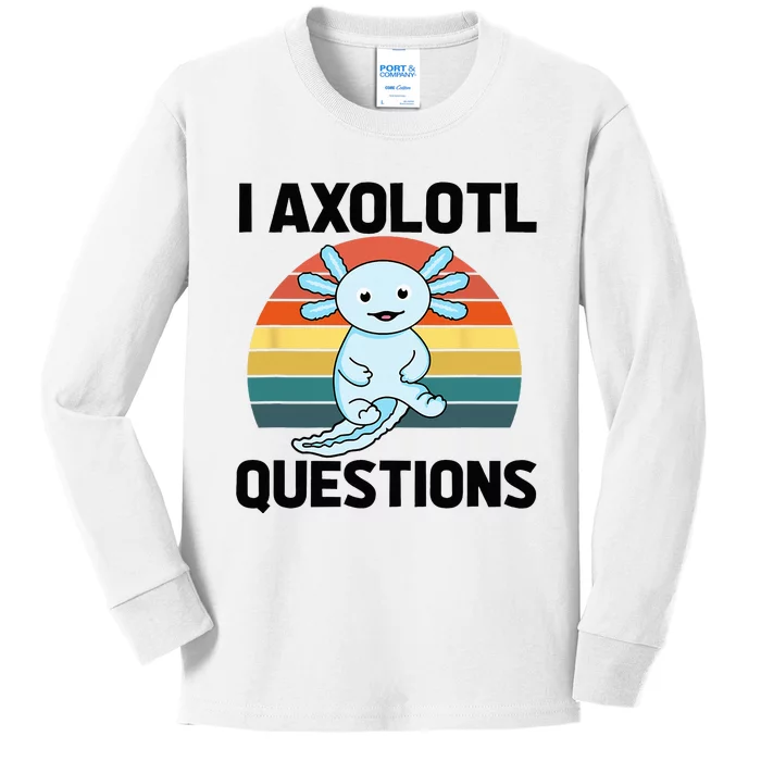 I Axolotl Questions Kids Long Sleeve Shirt