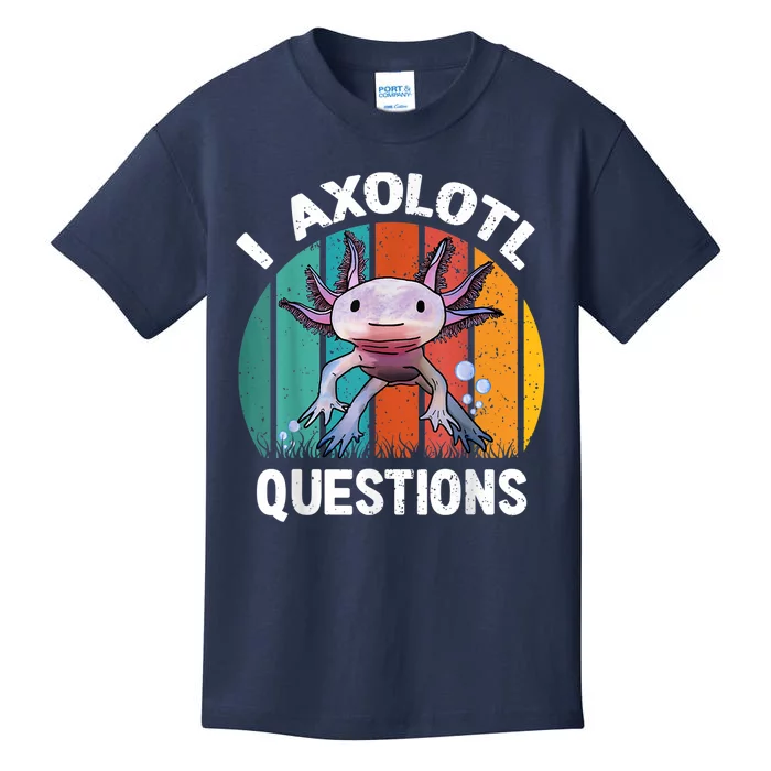 I Axolotl Questions Shirt Youth Kids Retro 90s Funny Axolotl Kids T-Shirt