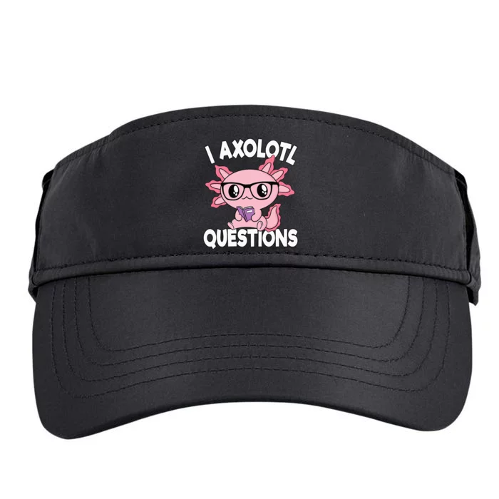 I Axolotl Questions Mexican Salamander Pink Axolotl Adult Drive Performance Visor