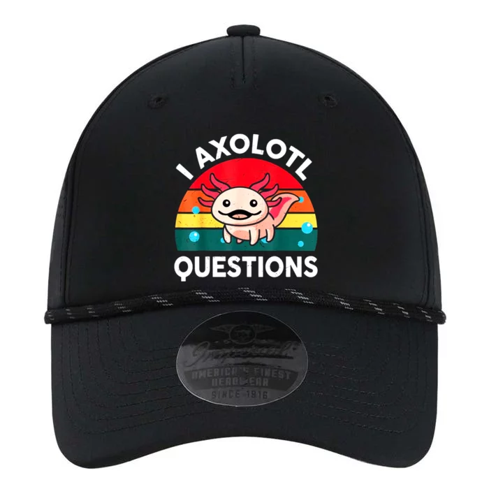 I Axolotl Questions Lover Retro Vintage Performance The Dyno Cap