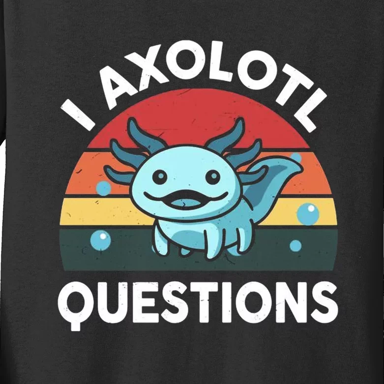 I Axolotl Questions Kids Long Sleeve Shirt