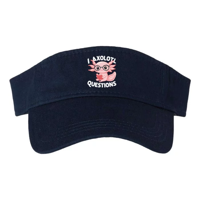 I Axolotl Questions Cute Axolotl Valucap Bio-Washed Visor