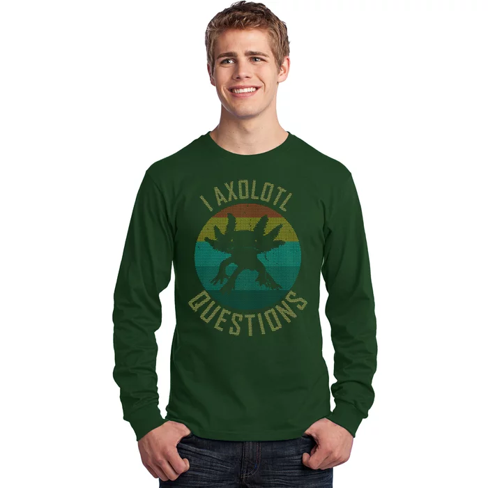 I Axolotl Questions Ugly Sweater Design Long Sleeve Shirt