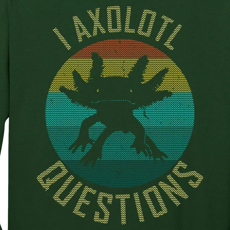 I Axolotl Questions Ugly Sweater Design Long Sleeve Shirt