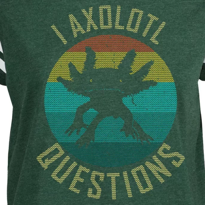 I Axolotl Questions Ugly Sweater Design Enza Ladies Jersey Football T-Shirt