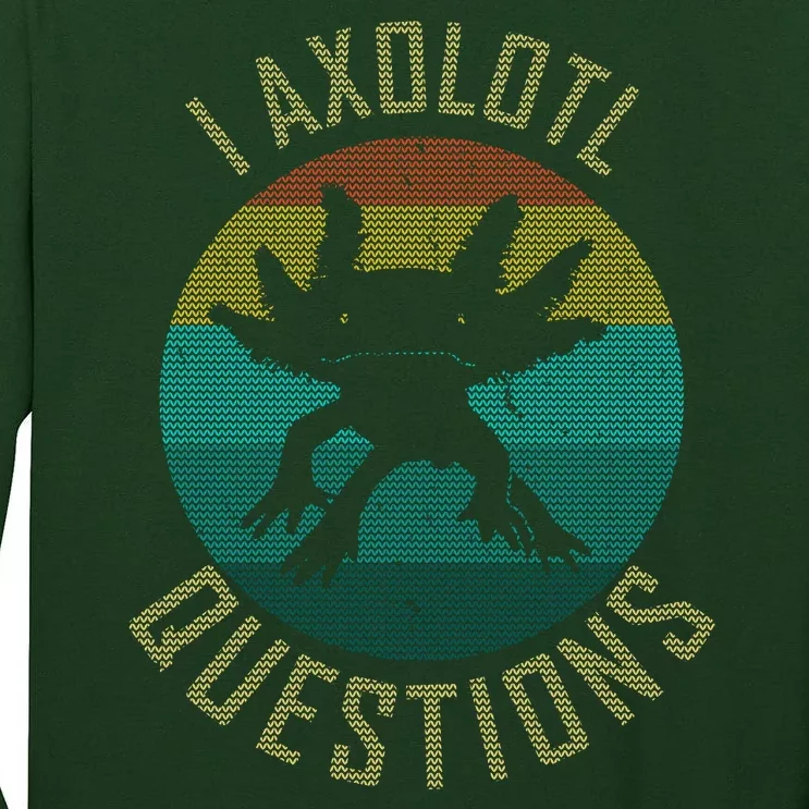 I Axolotl Questions Ugly Sweater Design Tall Long Sleeve T-Shirt