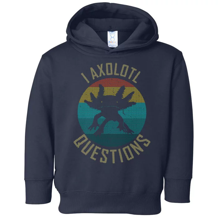 I Axolotl Questions Ugly Sweater Design Toddler Hoodie