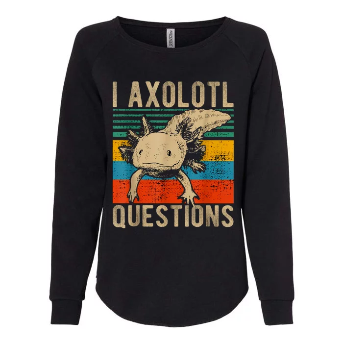 I Axolotl Questions Vintage Womens California Wash Sweatshirt