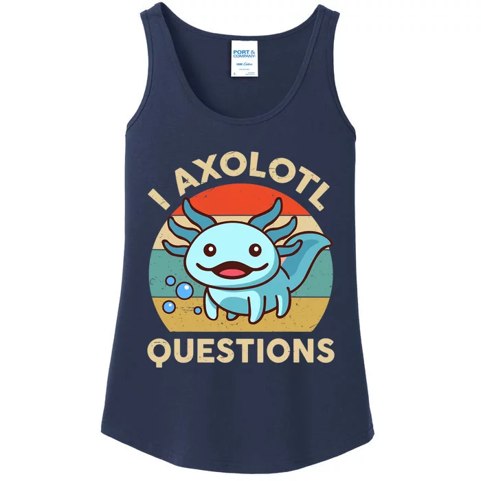 I Axolotl Questions Salamander Plush Axolotl Ladies Essential Tank