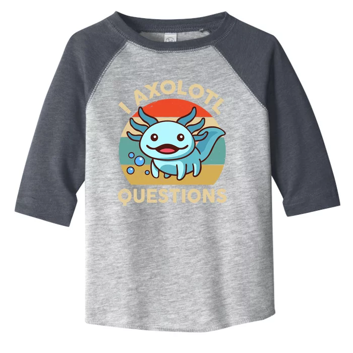 I Axolotl Questions Salamander Plush Axolotl Toddler Fine Jersey T-Shirt