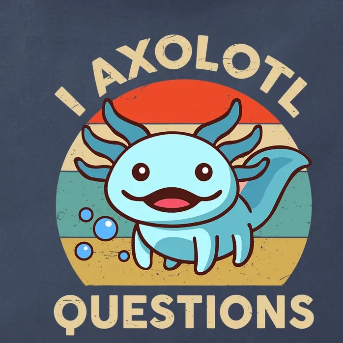 I Axolotl Questions Salamander Plush Axolotl Zip Tote Bag