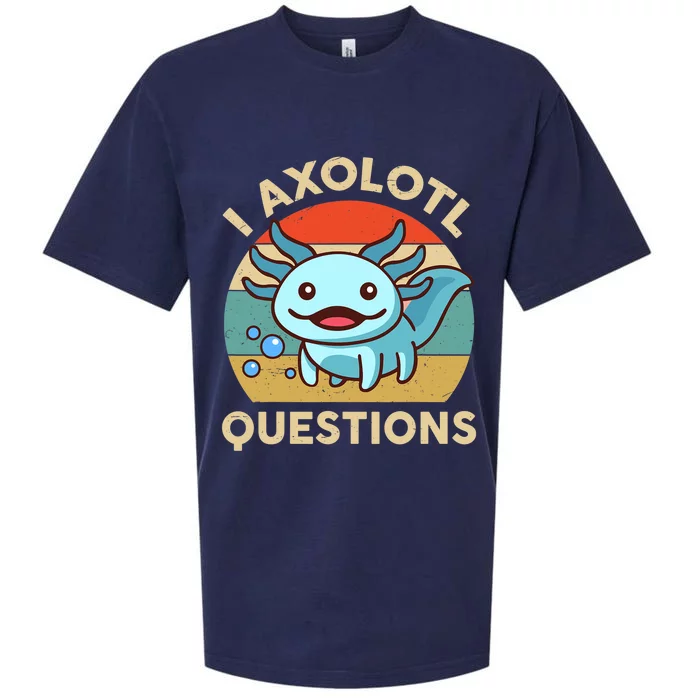 I Axolotl Questions Salamander Plush Axolotl Sueded Cloud Jersey T-Shirt