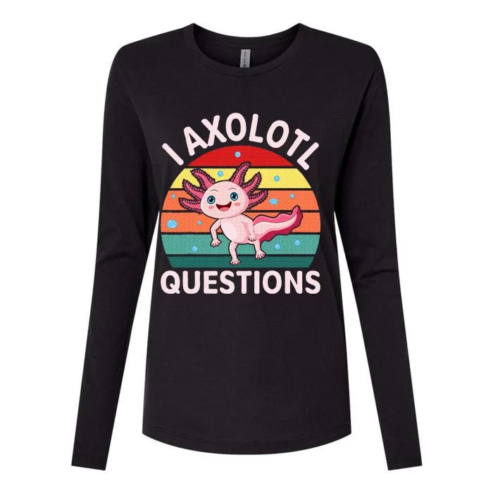 I Axolotl Questions Cute Axolotl Womens Cotton Relaxed Long Sleeve T-Shirt