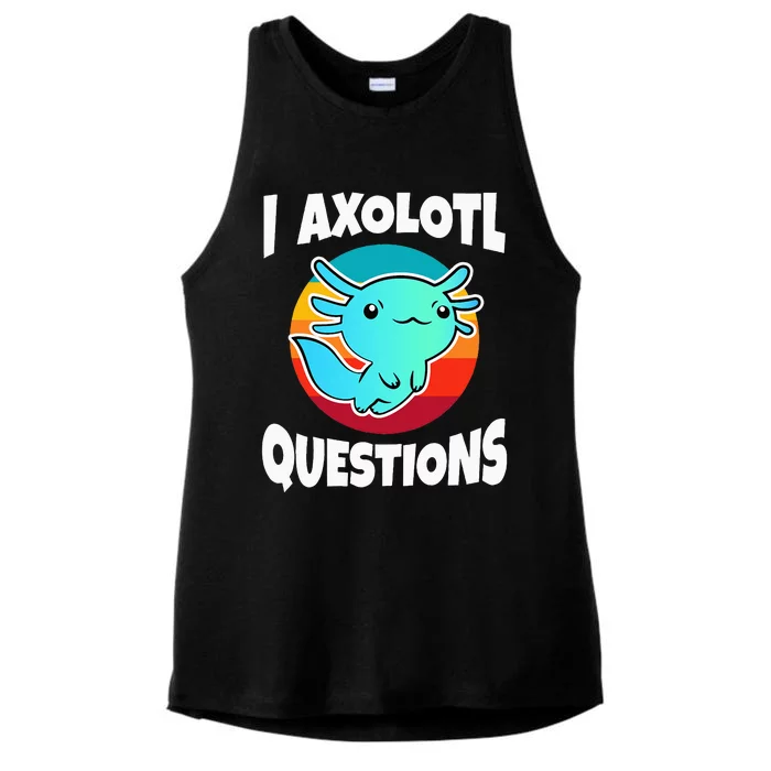 I Axolotl Questions Vintage Ladies Tri-Blend Wicking Tank