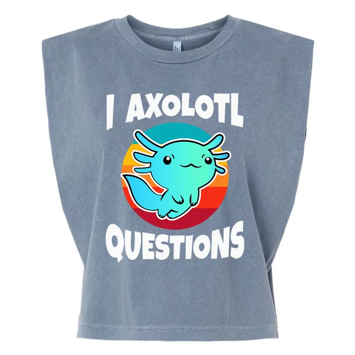 I Axolotl Questions Vintage Garment-Dyed Women's Muscle Tee