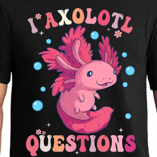 I Axolotl Questions Axolotl Womens Cute Axolotl Retro Pajama Set