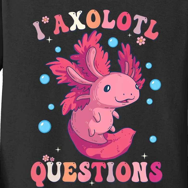 I Axolotl Questions Axolotl Womens Cute Axolotl Retro Kids Long Sleeve Shirt