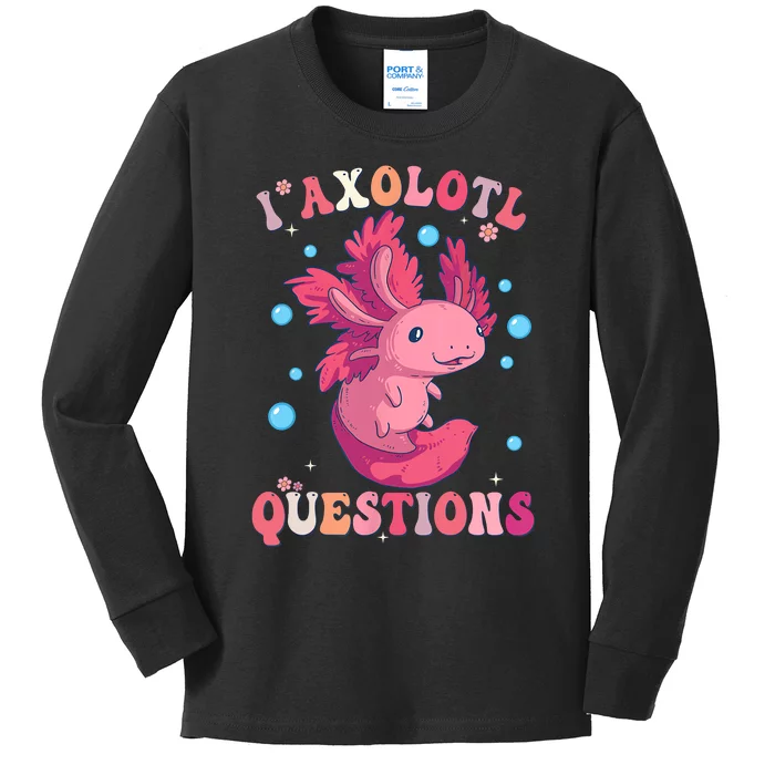 I Axolotl Questions Axolotl Womens Cute Axolotl Retro Kids Long Sleeve Shirt