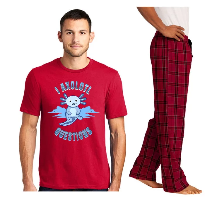 I Axolotl Questions Blue Axolotl Design Pajama Set