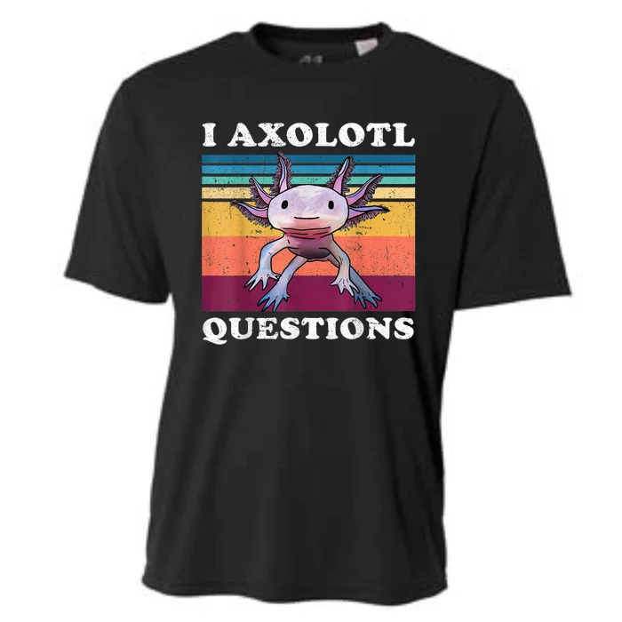 I Axolotl Questions Shirt Adults Youth Kids Retro Vintage Cooling Performance Crew T-Shirt