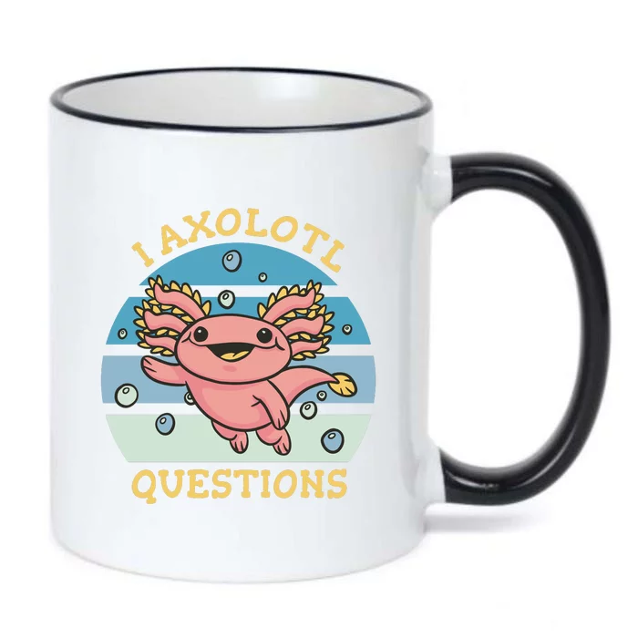 I Axolotl Questions Black Color Changing Mug